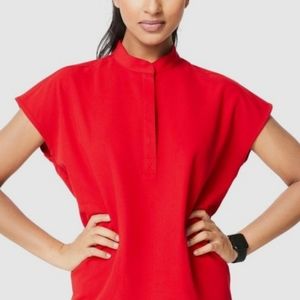 NWOT Figs Rafaela red oversized scrub top sz-L